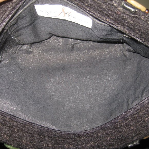 ❤️MARY FRANCES MICRO BEADED CLUTCH BAG PURSE Fully Beaded Front - Picture 5 of 5